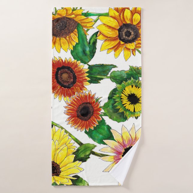 Sunshine Sunflowers Bath Towel Badehandtuch (Badehandtuch)