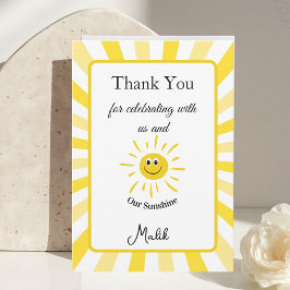 Sunshine Thank you card Kids Birthday Dankeskarte