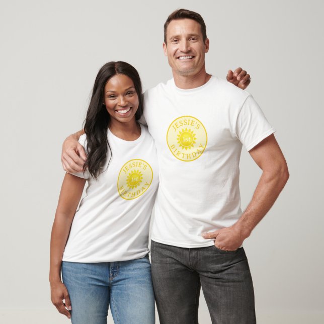 Sunshine Theme 1. Geburtstagsfamilie T - Shirt - B (Unisex)