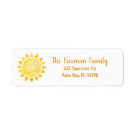 Sunshine Theme Address Label