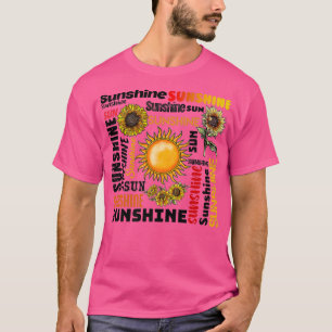 Sunshine Typografy Peace Liebe Sunshine Sonnenblum T-Shirt