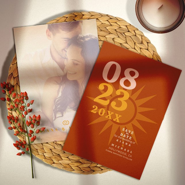 Sunshine Typografy Wedding Foto Brick ID1048 Save The Date (Von Creator hochgeladen)