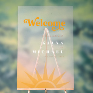 Sunshine Typografy Wedding Welcome Program ID1048 Acrylschild