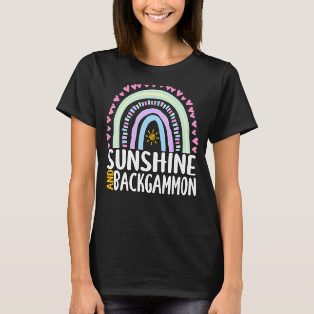 Sunshine und Backgammon Niedlich Rainbow Graphics  T-Shirt (Vorderseite)