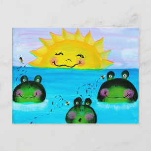 SUNSHINE und Frosch Postkarte
