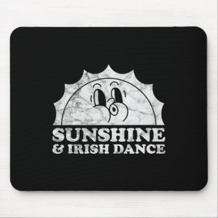 Sunshine und Irish Dance Retro Vintag Sun Irish D Mousepad