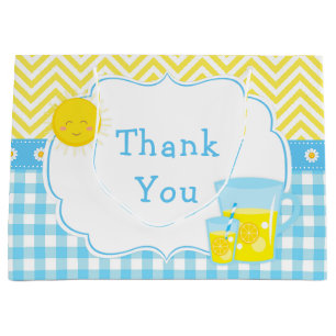 Sunshine und Lemonade Blue and Yellow Baby Dusche Große Geschenktüte