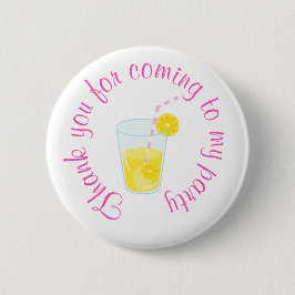 Sunshine und Lemonade 'Danke für das Kommen' Button