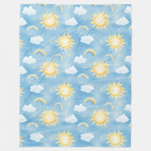 Sunshine und Rainbows Fleece Blanket