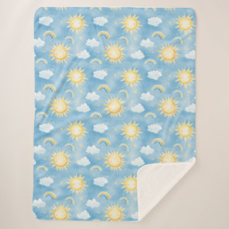Sunshine und Rainbows Sherpa Blanket Sherpadecke
