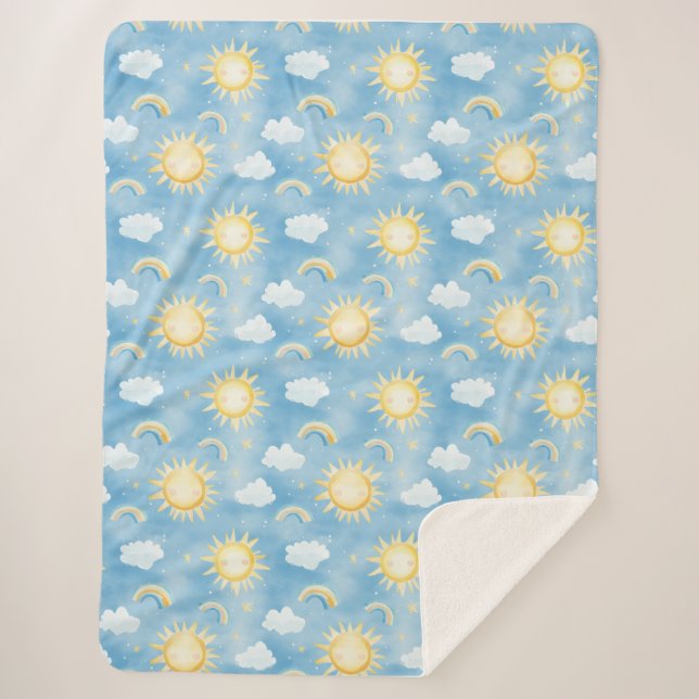Sunshine und Rainbows Sherpa Blanket Sherpadecke (Vorderseite)