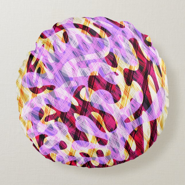 Sunshine und Shade Round Pillow Rundes Kissen (Vorderseite)