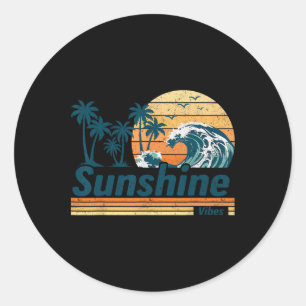 Sunshine Vibes Group Matching Family Vacation Summ Runder Aufkleber