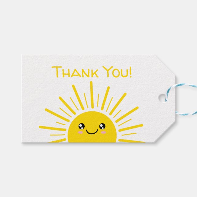 Sunshine Vielen Dank Geschenkanhänger (Vorderseite (Horizontal))