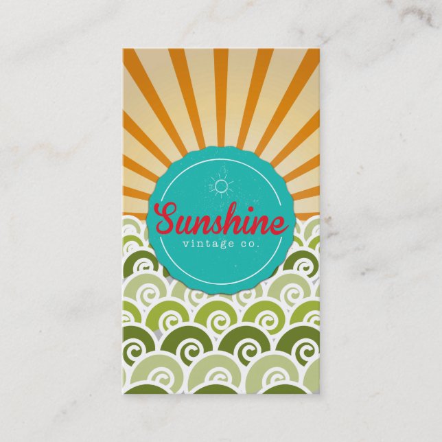 Sunshine Vintag Company Business Card Visitenkarte (Vorderseite)