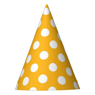 Sunshine White Dots Party Hat Partyhütchen