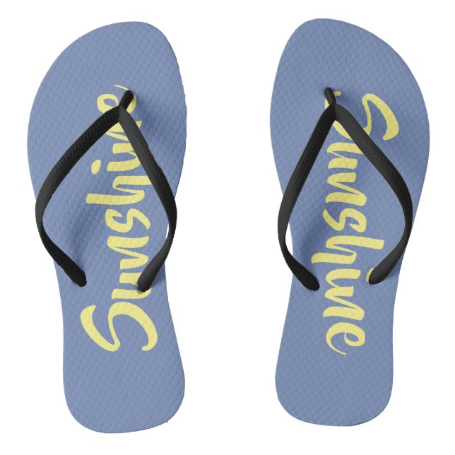 Sunshine Yellow Blue Flip Flops (Fußbett)