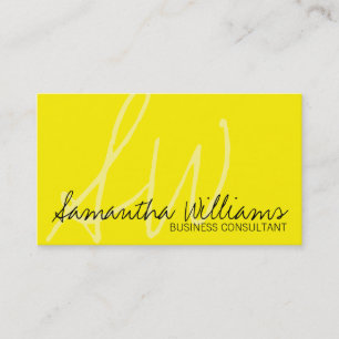 Sunshine Yellow Stylish Business Cards Visitenkarte