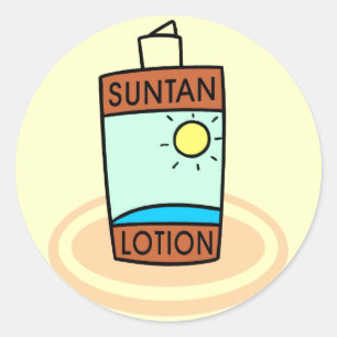 Suntan Lotion Stickers