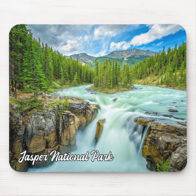 Sunwapta Falls, Jasper Nationalpark Mousepad (Vorne)