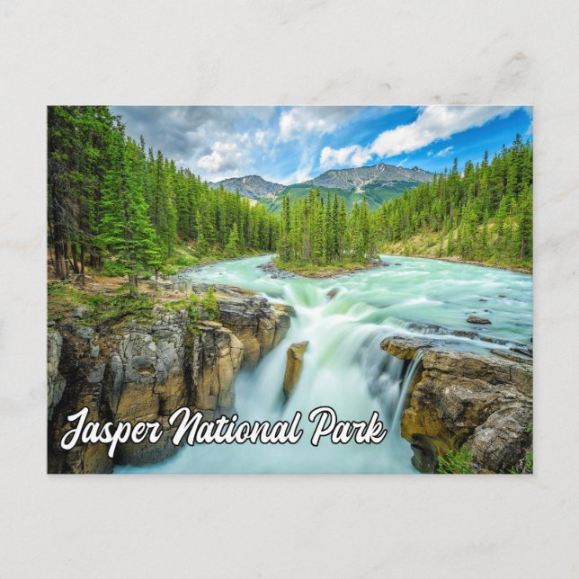 Sunwapta Falls, Jasper Nationalpark Postkarte (Vorderseite)