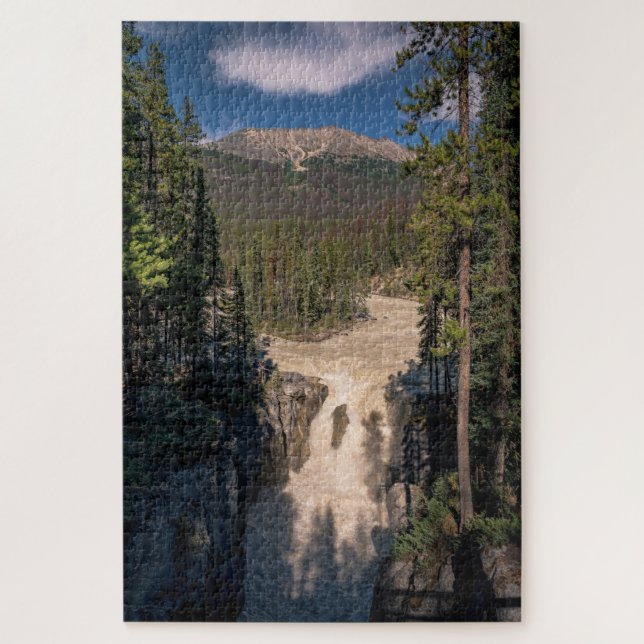 Sunwapta Serenity: Wasserfall-Fotografie Puzzle (Vertikal)