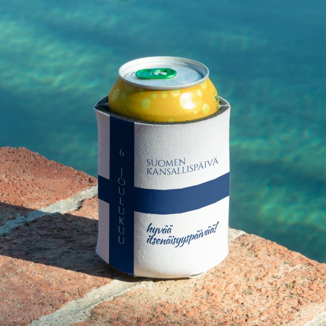 Suomen Kansallispäivä Flag zum Finnischen National Dosenkühler (In Situ Pool)