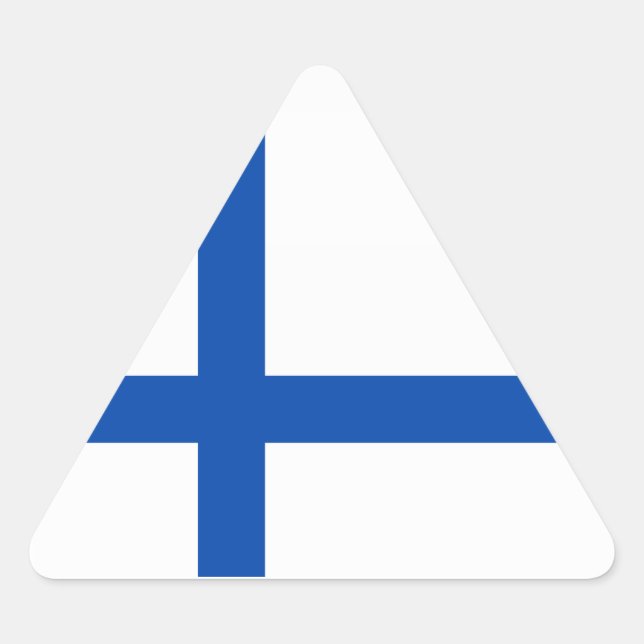 Suomen Lippu - Die Flagge Finnlands Dreieckiger Aufkleber (Vorderseite)