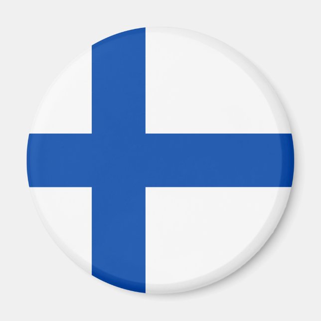Suomen Lippu - Die Flagge Finnlands Magnet (Vorne)