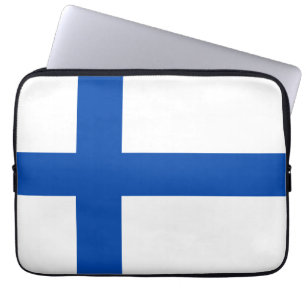 Suomen Lippu - die Flagge von Finnland Laptopschutzhülle