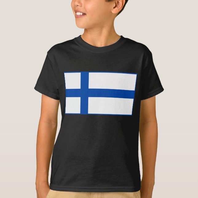 Suomen lippu paita - die Flagge von Finnland T-Shirt (Vorderseite)