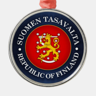 Suomen Vaakuna Ornament Aus Metall
