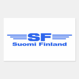Suomi Finland Aufkleber, anpassbar Rechteckiger Aufkleber