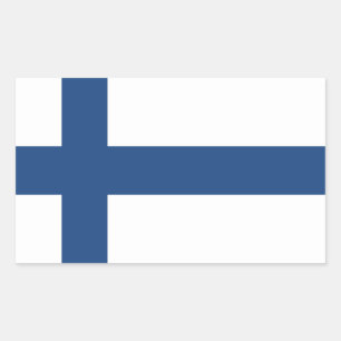 SUOMI FINLAND FLAG RECHTECKIGER AUFKLEBER