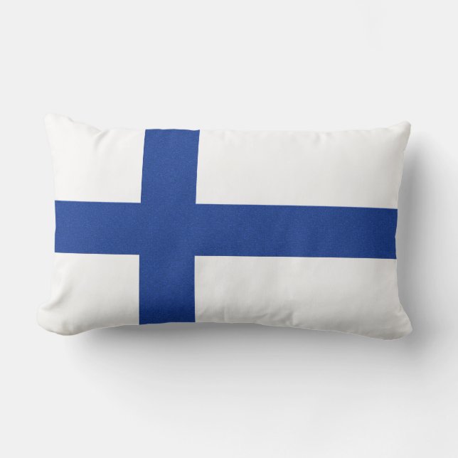 SUOMI FINLAND Flaggenkissen Lendenkissen (Vorderseite)