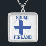 SUOMI FINLAND Halskette<br><div class="desc">Für alle, die Finnland Liebe. Sehen Sie in meinem Laden für weitere Artikel mit diesem Design.</div>