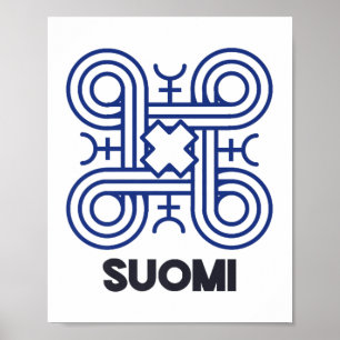 Suomi Finland Symbol Hannunvaakuna Looped Square P Poster