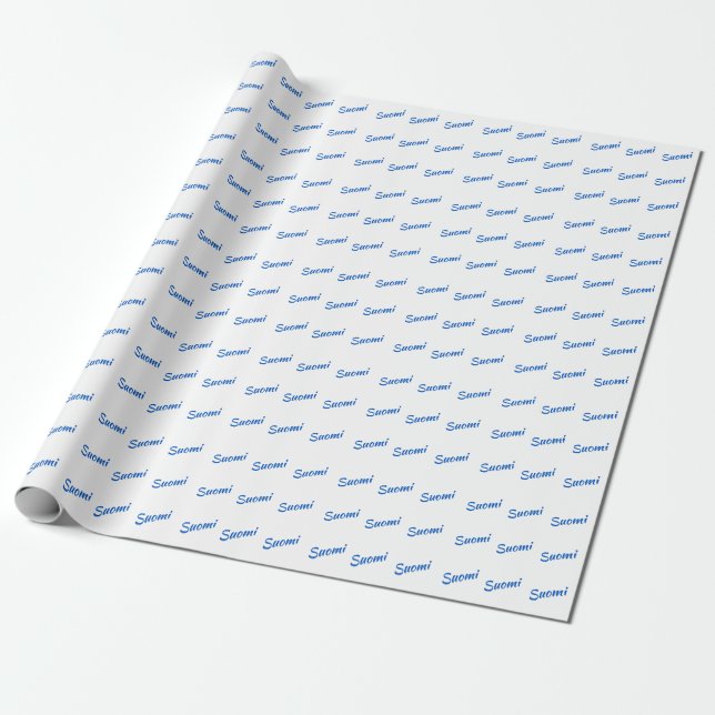Suomi Finland Wrapping Paper (klein; weißes Suomi) Geschenkpapier (Ungerollt)