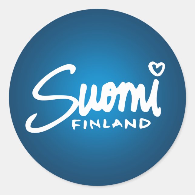 Suomi Finnland 2 Runder Aufkleber (Vorderseite)