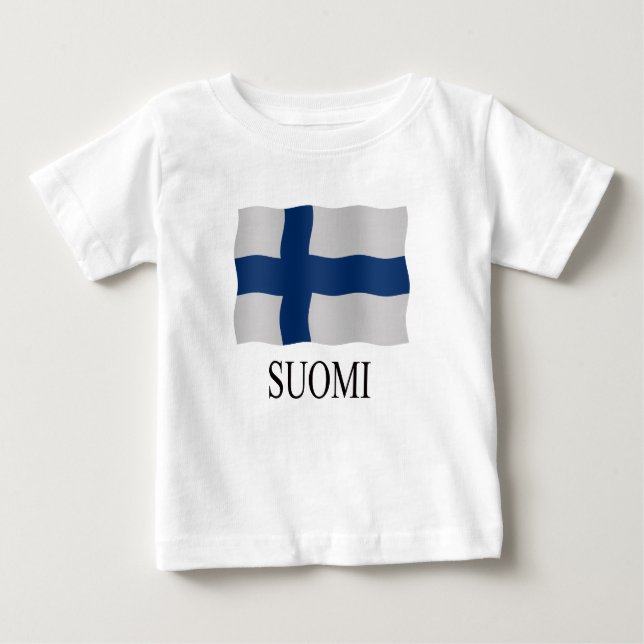 Suomi flag baby t-shirt (Vorderseite)