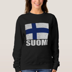 Suomi Flag Grunge Vintag Souvenir Finnland Sweatshirt