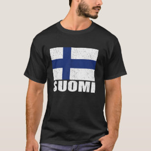 Suomi Flag Grunge Vintag Souvenir Finnland T-Shirt