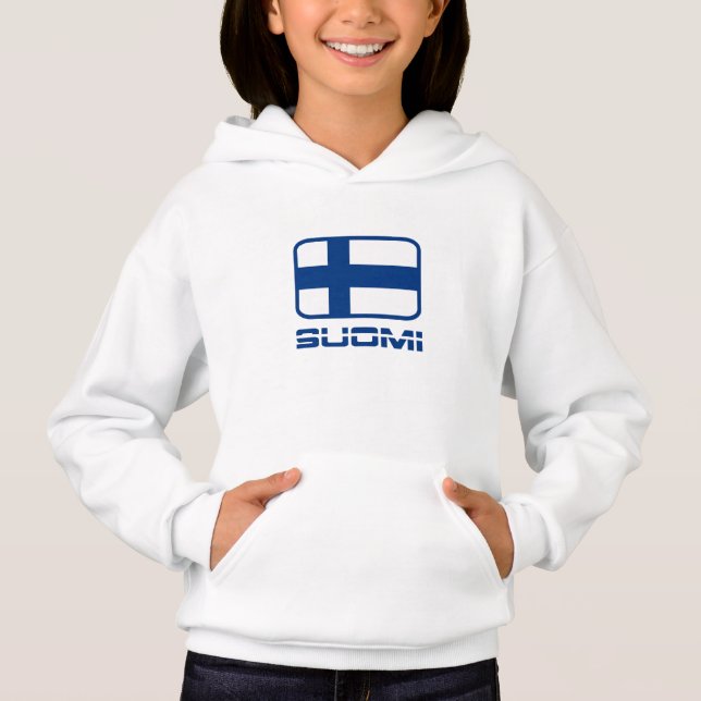Suomi Flagge Hoodie (Vorderseite)