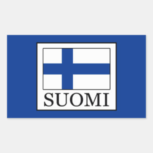 Suomi Rechteckiger Aufkleber