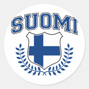 Suomi Runder Aufkleber