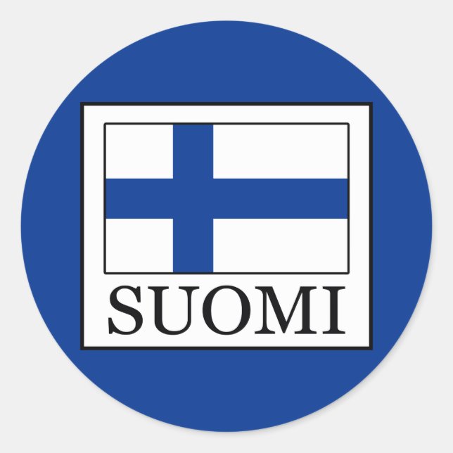 Suomi Runder Aufkleber (Vorderseite)
