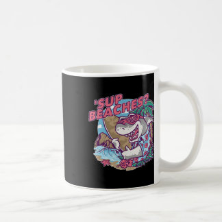 Sup Beaches Funny Shark Summer Beach Lover Meme Va Kaffeetasse