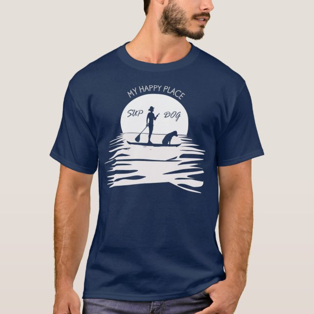 Sup Dog Funny Stand Up Paddle Boarding Hund T-Shirt (Vorderseite)