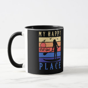 SUP Girl my Happy Place Water Stand Board Tasse