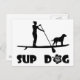 SUP Hund Stehend Postkarte (Vorne/Hinten)